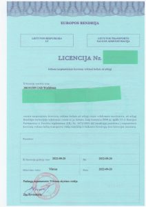 Parduodama transporto įmonė su Tarptautine Transporto Licencija
