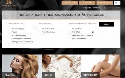 PARDUODAMA grožio/odontologijos paslaugų pardavimo platforma.