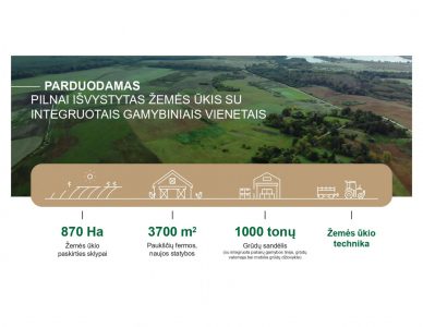 Parduodamas ūkis 870 ha.