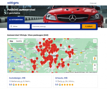 Registracijos į autoservisus internetu projektas