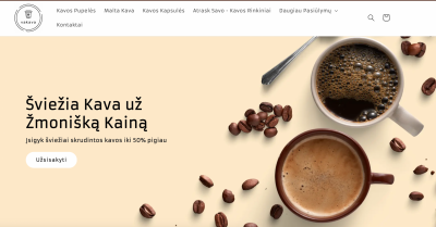 Internetinė Kavos Tiekimo Platforma Verslui