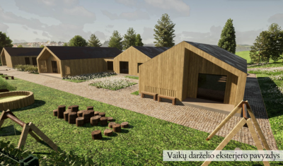 PARDUODAMAS SKLYPAS su projektu vaikų darželiui statyti