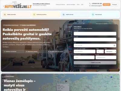Paruošta SaaS platforma automobilių pervežimo rinkai
