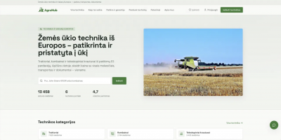 AgroHub - Naudotos žemės ūkio technikos prekybos platforma
