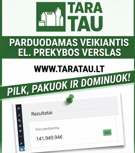 Parduodamas stabiliai veikiantis ir pelningas el. prekybos verslas