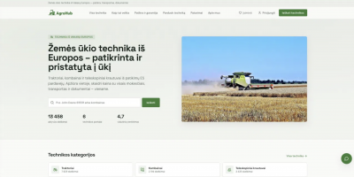 AgroHub - Naudotos žemės ūkio technikos prekybos platforma
